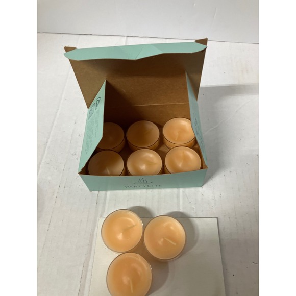 PARTY LITE Tealight‎ Candles 6 Pack Peach Scented For Home Decor & Ambiance - Picture 3 of 6